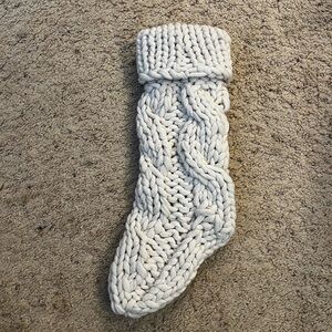 Pottery Barn Ivory Colossal HandKnit Stocking